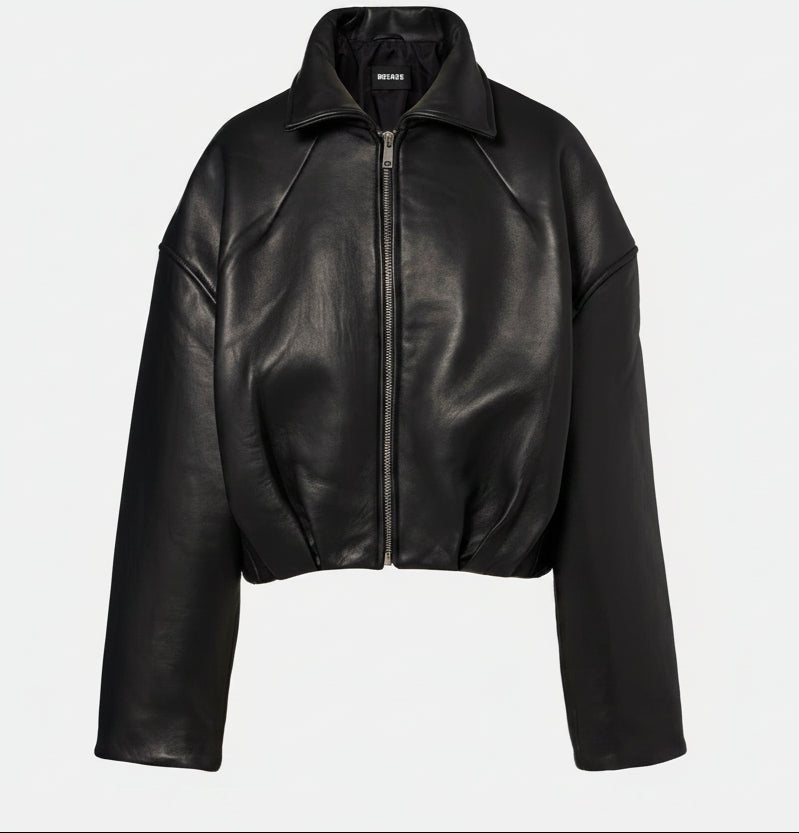 Rotate Leather Bomber Jacket