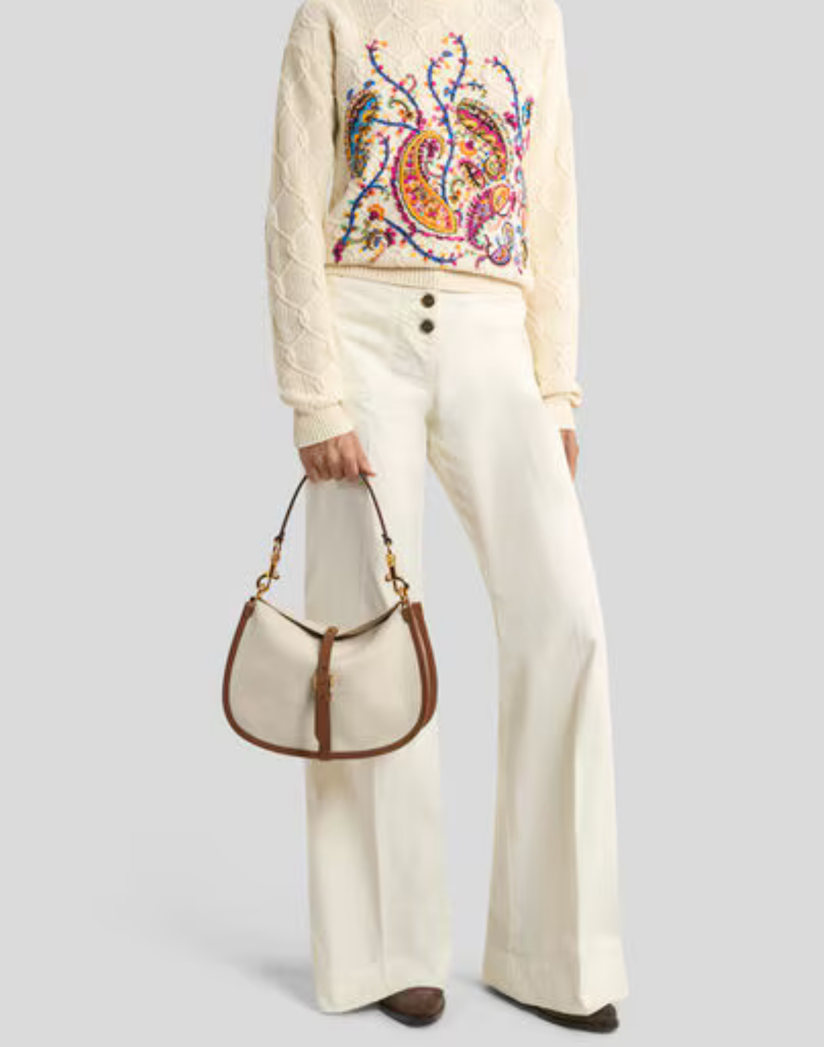 Etro Flare White Jeans