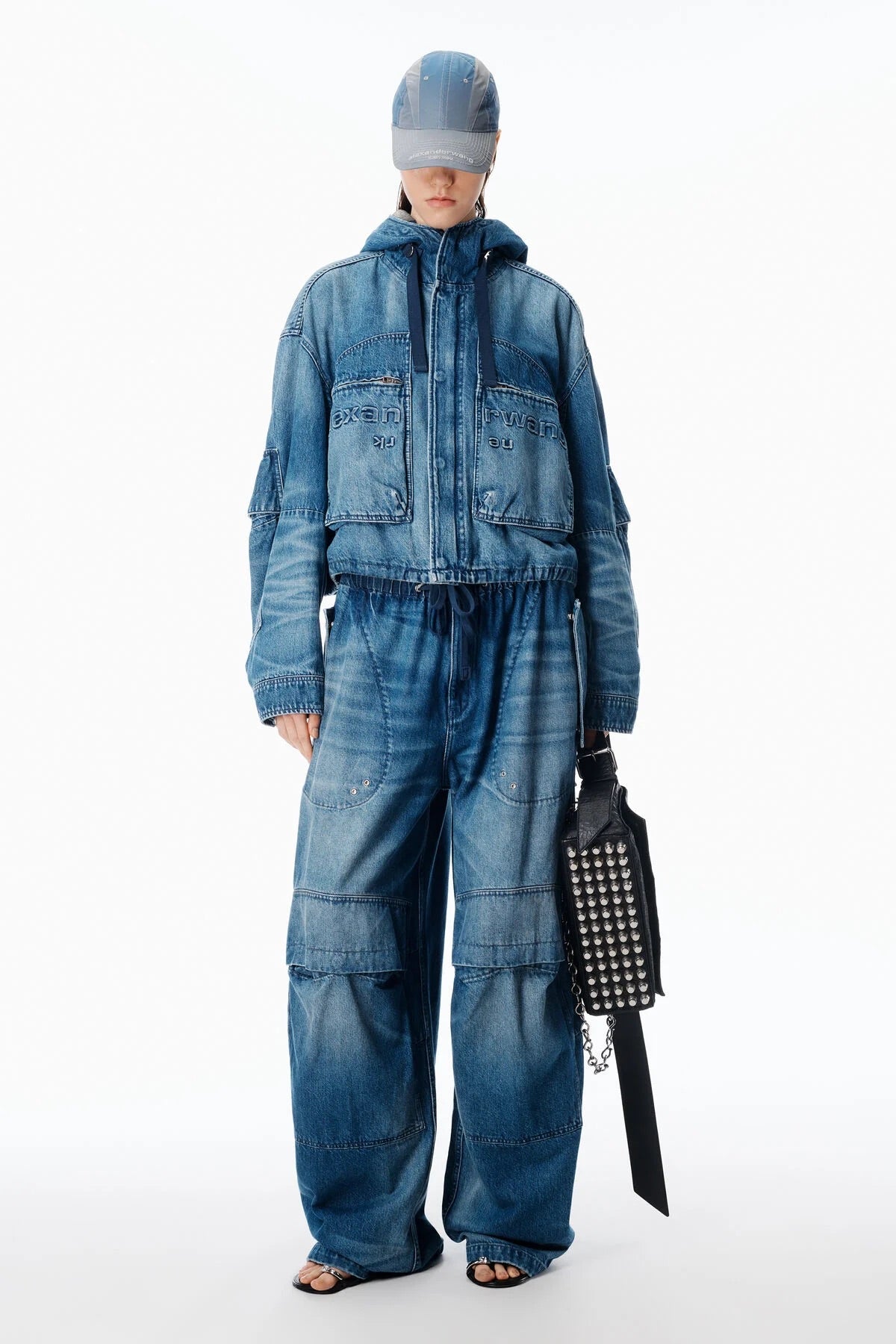 Alexander Wang Low Rise Oversized Cargo Jeans