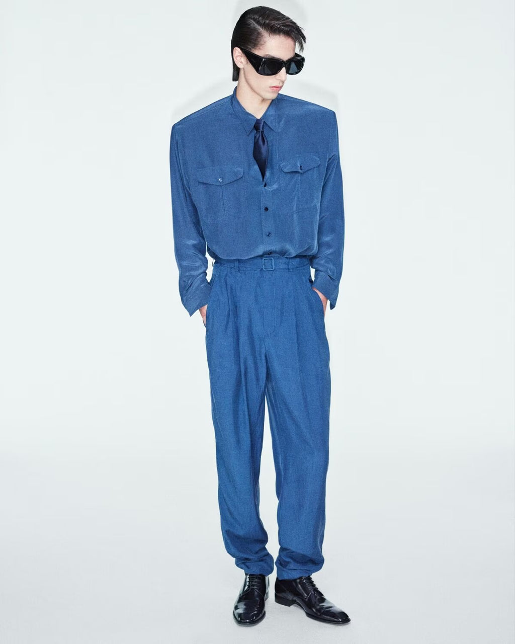 Saint Laurent Trousers with silk belt