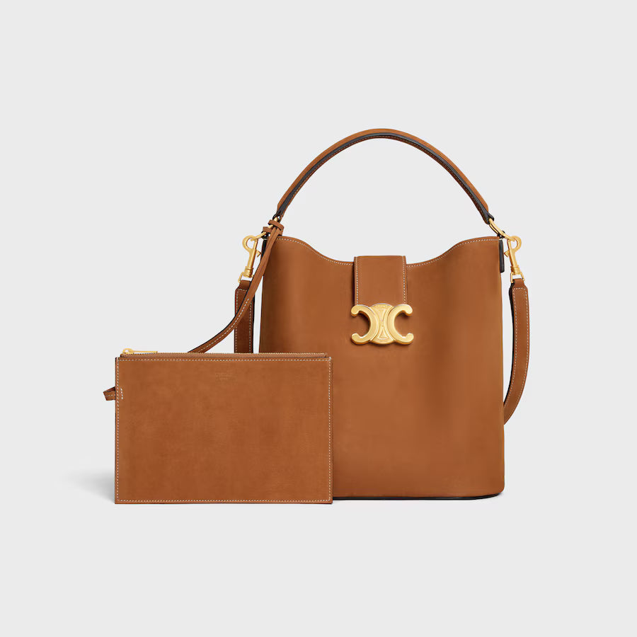 Celine suede medium Louise bucket
